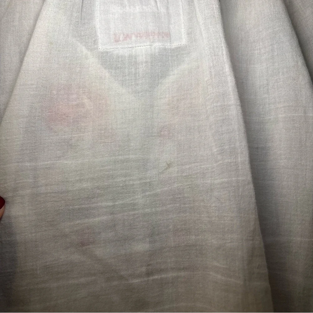 Johnny Was White Blouse with Red and Blue Embroidery - Picture 16 of 16